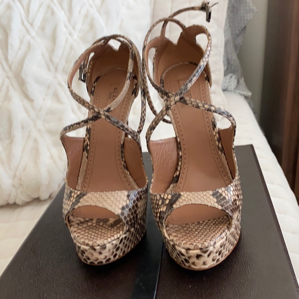 Alaia python 5” heels